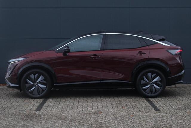 Nissan Ariya Evolve 91 kWh 240pk | Bose Audio | Draadloze Apple Carplay & Android Auto | Afneembare Trekhaak | Elektrisch Verstelbare Stoelen | Stoel/Stuurwiel Verwarming | Nieuw!