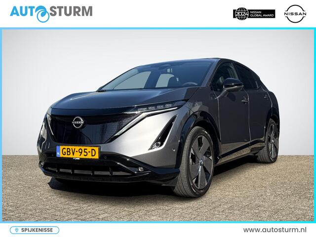 Nissan Ariya e-4ORCE Evolve 91 kWh | Panoramadak | 20'' Velgen | Adapt. Cruise Control | Geheugenstoel | Stuur- + Stoelvewarming | Digitale Binnenspiegel | Rijklaarprijs!