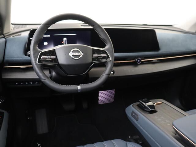 Nissan Ariya Evolve 87kWH 242PK | Schuif/kanteldak | Leder | Draadloze Apple Carplay & Android Auto | Elektrisch Verstelbare Stoelen | Stoel/Stuurwiel Verwarming | 20'' Inch Velgen | Tot ¤20.000 korting