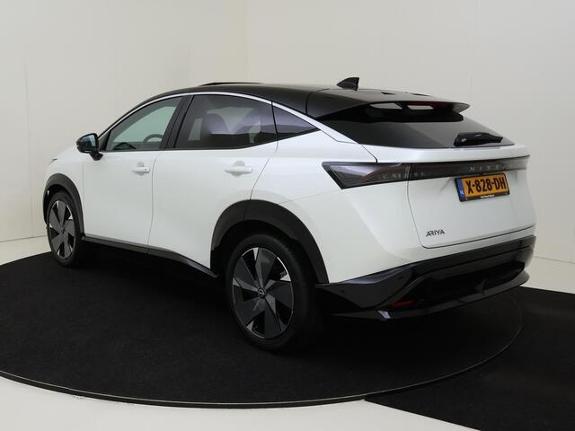 Nissan Ariya Evolve 87kWH 242PK | Schuif/kanteldak | Leder | Draadloze Apple Carplay & Android Auto | Elektrisch Verstelbare Stoelen | Stoel/Stuurwiel Verwarming | 20'' Inch Velgen | Tot ¤20.000 korting