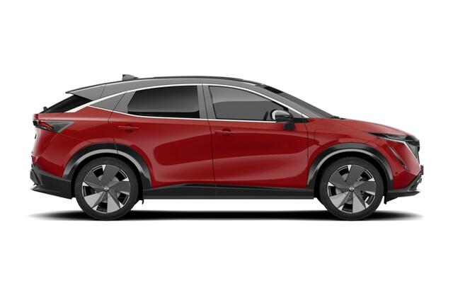 Nissan Ariya 87 kWh Batterij 242 1AT Evolve + 20" lichtmetalen velgen | 12.3" dubbel TFT-scherm | 19" lichtmetalen velgen + aerocover | 20" lichtmetalen velgen met aero cover