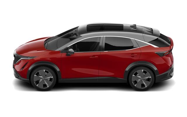 Nissan Ariya 87 kWh Batterij 242 1AT Evolve + 20" lichtmetalen velgen | 12.3" dubbel TFT-scherm | 19" lichtmetalen velgen + aerocover | 20" lichtmetalen velgen met aero cover