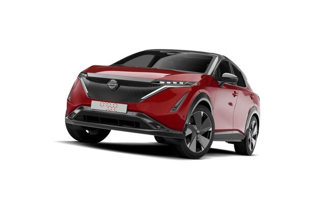 Nissan Ariya 87 kWh Batterij 242 1AT Evolve + 20" lichtmetalen velgen | 12.3" dubbel TFT-scherm | 19" lichtmetalen velgen + aerocover | 20" lichtmetalen velgen met aero cover