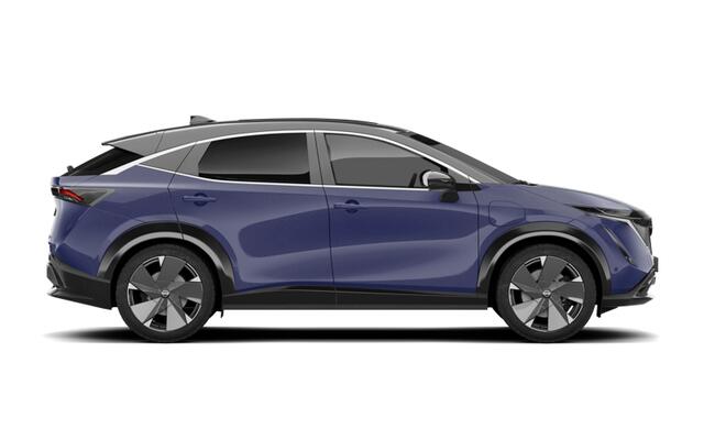 Nissan Ariya 63kWh Batterij 217 1AT Evolve + 20" Lichtmetalen velgen & aerocover + 22kW ingebouwde lader | 12.3" dubbel TFT-scherm | 19" lichtmetalen velgen + aerocover | 20" lichtmetalen velgen met aero cover