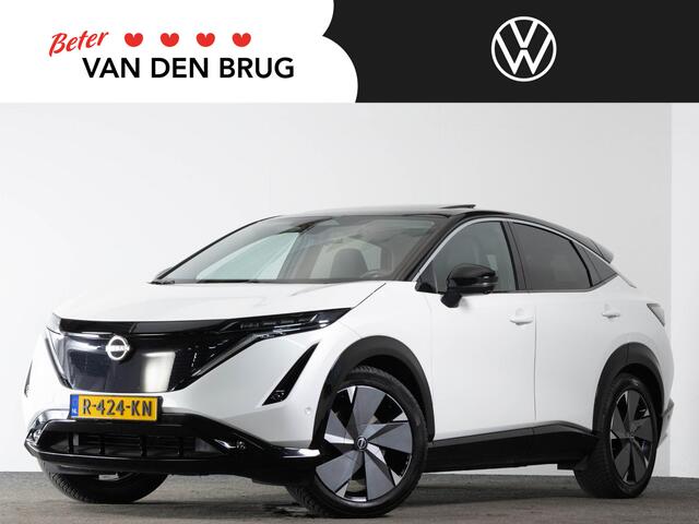 Nissan Ariya Evolve 91 kWh 242 PK | LED | Panoramadak | 360 Camera | Stoelverwarming + Verkoeling | Head-Up | Warmtepomp |