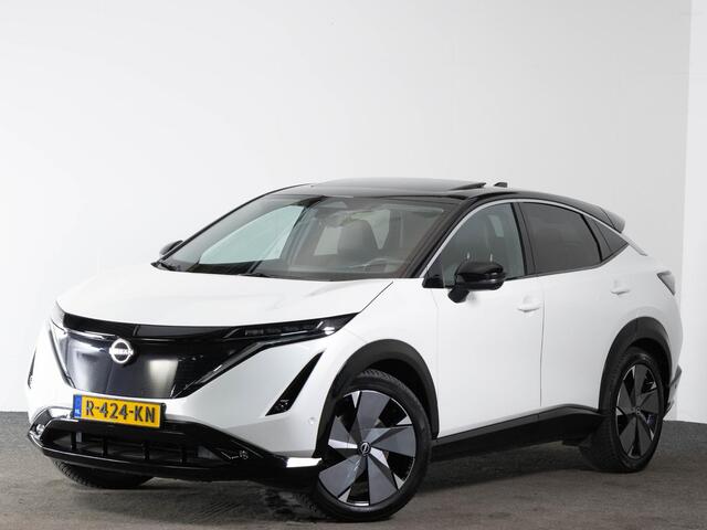 Nissan Ariya Evolve 91 kWh 242 PK | LED | Panoramadak | 360 Camera | Stoelverwarming + Verkoeling | Head-Up | Warmtepomp |