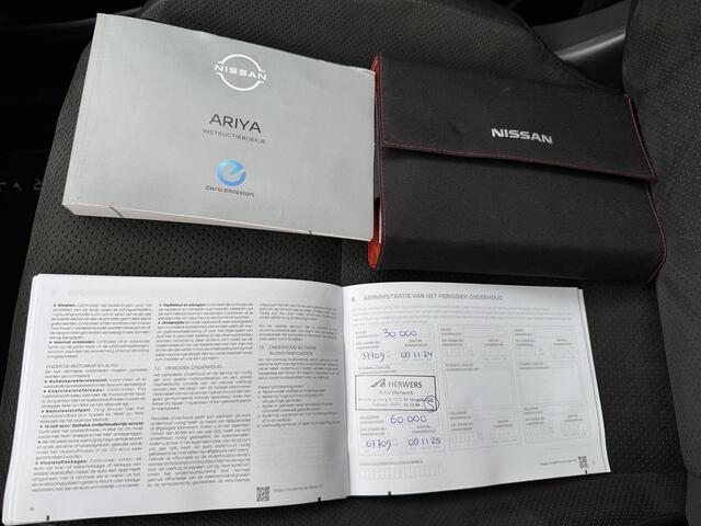 Nissan Ariya Evolve 91 kWh / Warmtepomp / Stuur- & Stoelverwarming / Voorruitverwarming / Geventileerde Voorstoelen / Binnenspiegel Camera / Schuif & Kanteldak / Head-Up Display / Bose Premium Audio / Adaptieve Cruise Control / Apple Carplay & Android Auto /