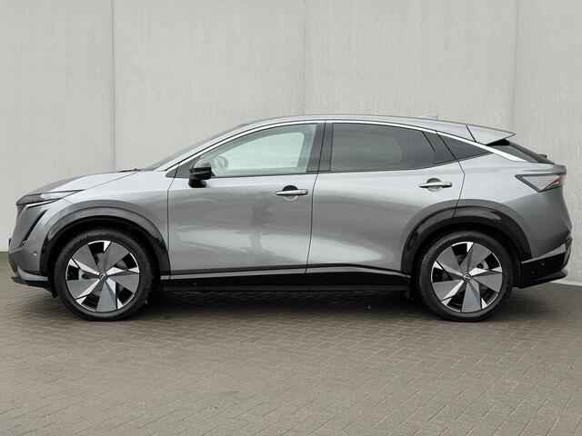 Nissan Ariya Evolve 66 kWh / Accu SOH 99% / Panoramadak / HUD / Luxe Premium Nappa Lederen Bekleding / BOSE Premium Audio / Stoel & Stuurwiel Verwarming / Stoel Ventilatie / Achterbank Verwarming / Elektr. Achterklep / Elektr. verstelbare Stoelen / 360 Camera / Apple 