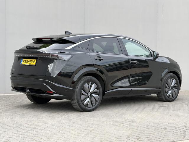 Nissan Ariya Evolve 91 kWh / SOH 99% / Stoelverwarming voor en achter / Schuif-kantel dak / Stoelventilatie / Stuurverwarming / 100% dealer onderhouden / Elektrisch verstelbare stoelen met geheugen / Elektrische achterklep / Adaptieve cruise control / Apple Carplay/Android Auto /