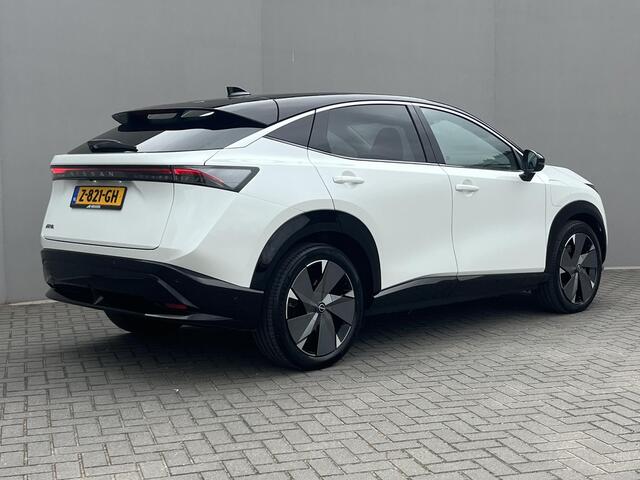 Nissan Ariya Evolve 91 kWh / 10 Jaar Nissan More / 100% Dealer Onderhouden /Schuif-Kantel Dak / Stoelventilatie / Stuurverwarming / Elektrisch Verstelbare Bst.stoel Met Geheugen / Elektrische Achterklep / Adaptieve Cruise Control / Apple Carplay/Android Auto /