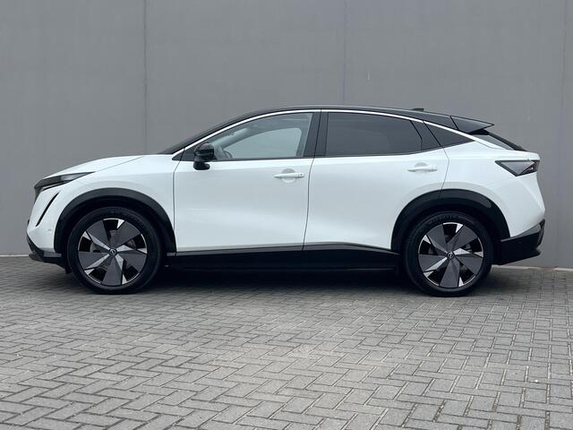 Nissan Ariya Evolve 91 kWh / 10 Jaar Nissan More / 100% Dealer Onderhouden /Schuif-Kantel Dak / Stoelventilatie / Stuurverwarming / Elektrisch Verstelbare Bst.stoel Met Geheugen / Elektrische Achterklep / Adaptieve Cruise Control / Apple Carplay/Android Auto /