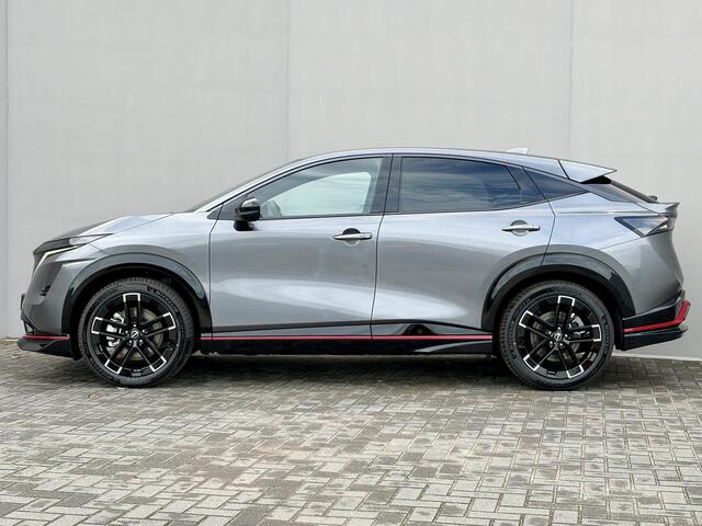 Nissan Ariya e-4ORCE Nismo 91 kWh / 435PK / 417KM WLTP / Alcantara Interieur / F1-Remlicht / Adaptieve Cruise Control / Verwarmde Voorstoelen / Elektr. Voorstoelen / 360 Camera / Elektr. Achterklep / Apple Carplay&Android Auto / Warmtepomp