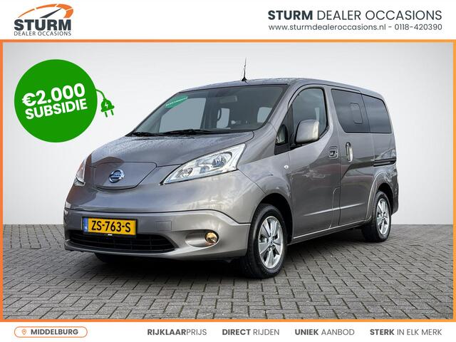 Nissan E-NV200 Evalia 40 kWh Connect Edition 7-Persoons *SUBSIDIE MOGELIJK!* | Navigatie | Camera | 2x Schuifdeur | Stuur- + Stoelverwarming | Keyless Entry | Rijklaarprijs!