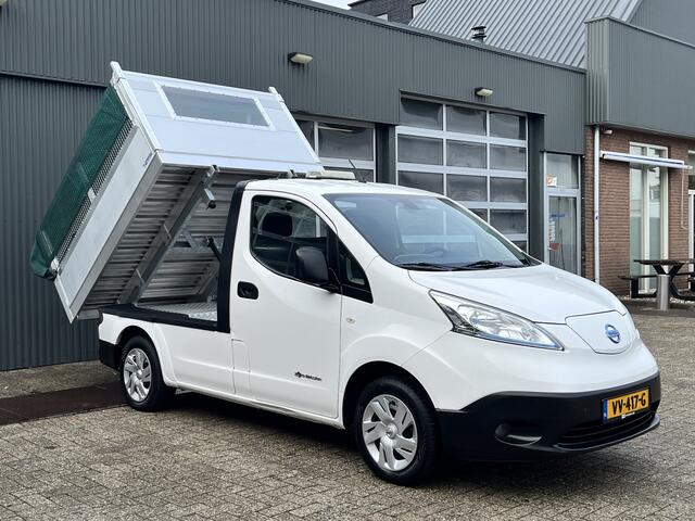 Nissan E-NV200 24KWh Marge BTW VRIJ!! Elektrische Kipper Openlaadbak met Airco Cruise controle Telefoonverbinding 2-Persoons Kieper Pick-up P-up 2x Oplaadkabels aanwezig Ex gemeente