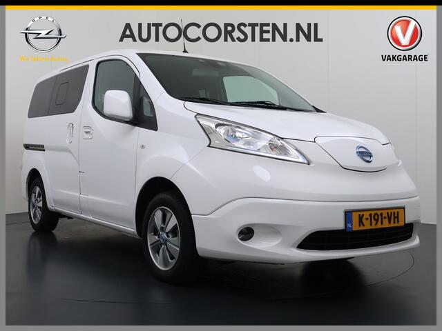 Nissan E-NV200 Evalia 7-Persoons SOH 93% 40kWh Camera Navi Stoel+Stuurverwarming Cruise Control Ecc Connect Edition Schuifdeuren Privacy Glas Lmv Regen+Lichtsensor Isofix Keyless 1e Eigenaar Origineel Nederlandse Bus