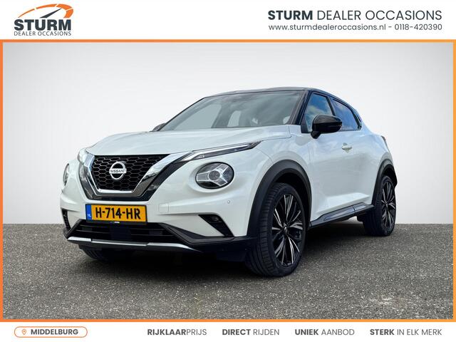 Nissan JUKE 1.0 DIG-T N-Design Interior Pack 'Chic White' | Navigatie | Camera | Apple Carplay/Android Auto | Stoelverwarming | BOSE Audio | 19'' Velgen | Rijklaarprijs!