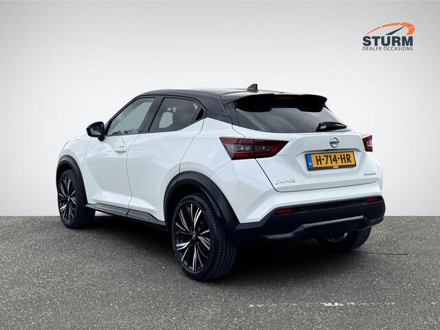 Nissan JUKE 1.0 DIG-T N-Design Interior Pack 'Chic White' | Navigatie | Camera | Apple Carplay/Android Auto | Stoelverwarming | BOSE Audio | 19'' Velgen | Rijklaarprijs!