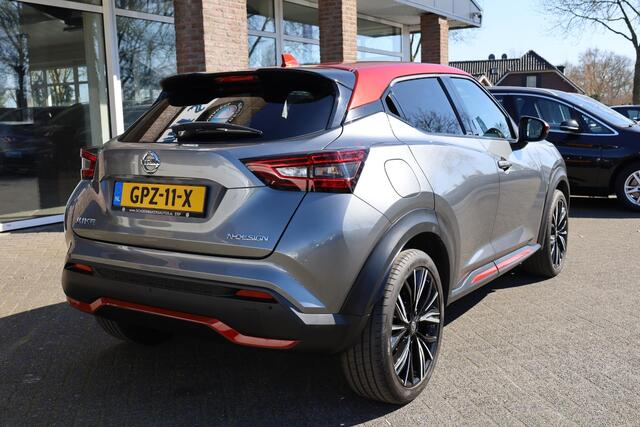 Nissan JUKE 1.0 DIG-T N-Design PRO-PILOT 360-CAMERA LEER CARPLAY BOSE DUO-TONE ZWARTE-HEMEL DAB NAVI 19"LMV 2xPDC