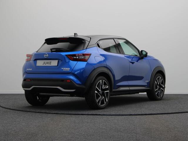 Nissan JUKE 1.6 Hybrid N-Design | Rijklaarprijs!! | Stoel, Stuur en Voorruitverwarming | Draadloze Oplader | Keyless Entry | Cruise Control |