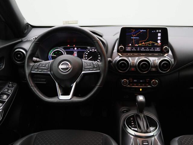 Nissan JUKE 1.6 Hybrid N-Design 143PK | Automaat | Navigatie | Achteruitrijcamera | Half-Leder | Parkeersensoren voor & achter | Apple CarPlay & Android Auto