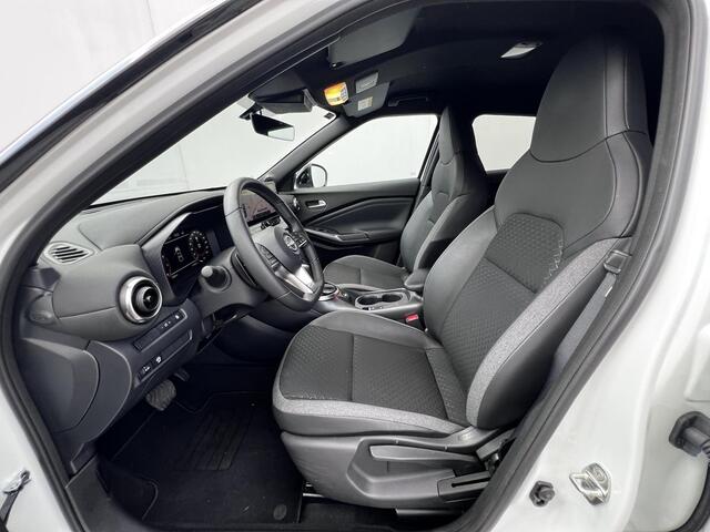 Nissan JUKE 1.0 DIG-T N-Connecta DCT Automaat / Trekgewicht 1.250 kg / Cold pack / Stuur-, Stoel en voorruitverwarming / Navigatie / Apple Carplay Android Auto / Achteruitrijcamera / Climate control / 17" LM wielen