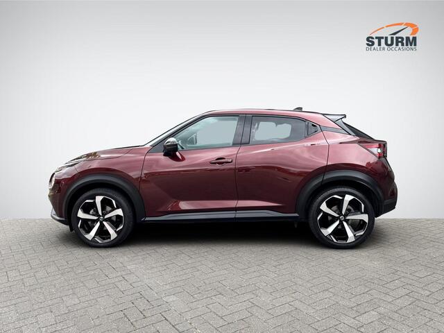 Nissan JUKE 1.0 DIG-T Tekna Sound Pack Automaat | Navigatie | 360° Camera | Apple Carplay/Android Auto | BOSE Audio | Adapt. Cruise Control | 19'' Velgen | Rijklaarprijs!