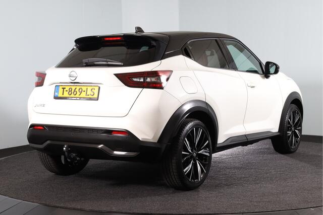 Nissan JUKE 1.0 DIG-T 115 PK N-Design - Automaat | Adapt. Cruise | Stoel-+Voorruitverw. | Bose | 360 Camera | NAV + App. Connect | ECC | LM 19" | Afn. Trekhaak |
