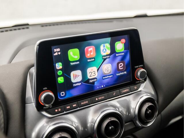 Nissan JUKE 1.0 DIG-T Acenta Sport (APPLE CARPLAY, GROOT NAVI, CAMERA, GETINT GLAS, LM VELGEN, LED KOPLAMPEN, SPORTSTOELEN, CRUISE, ZWART HEMEL, NIEUWE APK, NIEUWSTAAT)
