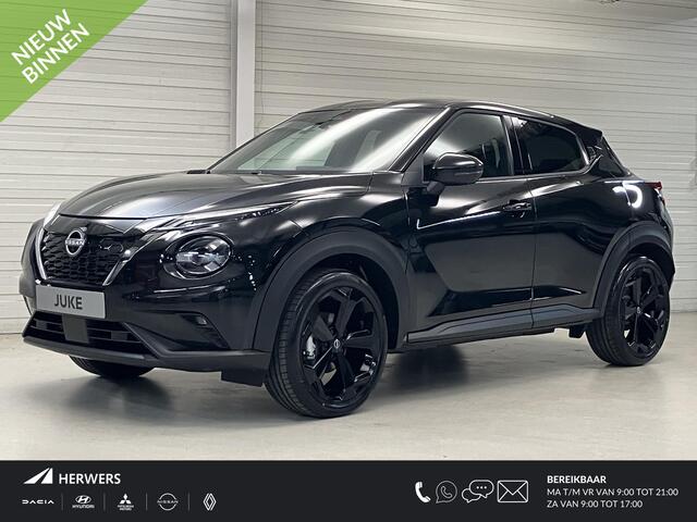 Nissan JUKE 1.6 Hybrid Tekna / ¤3500,- Eindejaarsvoordeel / Nieuw uit Voorraad Leverbaar / Lederen Bekleding / Bose Premium Audio / Technology Pack /Stoel- en Stuurverwarming / Voorruitverwarming / 19 Inch Velgen /