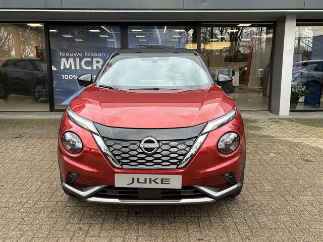 Nissan JUKE 1.6 Hybrid N-Design Nieuw uit voorraad leverbaar| Navigatiesysteem | Elektrisch bedienbare ramen voor- en achter | Parkeersensoren voor- en achter | Adaptieve Cruise Control | Stoel- en stuurverwarming | 3 jaar fabrieksgarantie