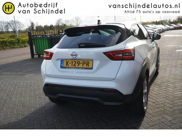 Nissan JUKE 1.0 DIG-T 115PK BUSINESS EDITION LUXE ORIGINEEL NEDERLANDS TWO TONE CAMERA PDC V+A ANDROID/APPLECARPLAY NAVI STOEL+VOORRUITVERWARMING ECC AIRCO CRUISE BLUETOOTH 17INCH ENZ...