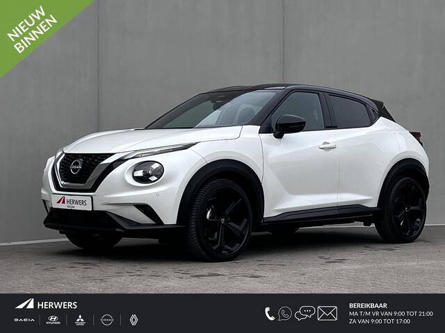 Nissan JUKE 1.0 DIG-T Tekna Automaat / Cold Pack / Leder / Navigatie / Camera 360° / Stuur- en stoelverwarming / Voorruitverwarming / Apple Carplay Android / 19" LM + All Season banden /
