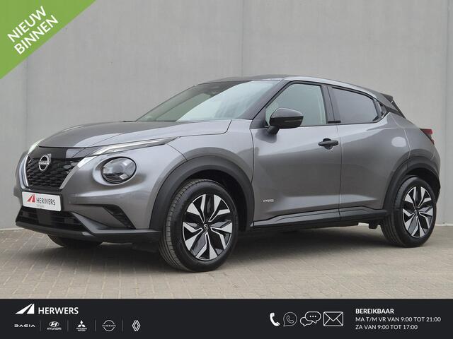 Nissan JUKE 1.6 Hybrid N-Connecta / Fabrieksgarantie tot 05-2028<100.000 / Navigatie via Apple Carplay of Android Auto / Achteruitrijcamera / Cruise control / Parkeersensoren achter / Elektrische ramen voor en achter / Climate control /