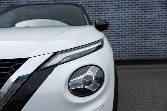 Nissan JUKE 1.0 DIG-T 114 DCT-7 Enigma | Two-Tone | Achteruitrijcamera | Parkeersensoren | Keyless Entry | Stoelverwarming | LED Koplampen | Cruise Control | Lichtmetalen Velgen 19 inch | Navigatie | Apple Carplay | Android Auto