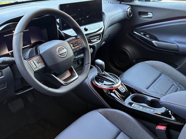 Nissan JUKE 1.6 Hybrid Pulse FAP aero velgen NIEUW UIT VOORRAAD LEVERBAAR | Bose geluidsinstallatie | Lederen bekleding | Parkeersensoren voor- en achter | Adaptieve Cruise Control | Apple CarPlay & Android Auto | Climate Control | 10 jaar fabrieksgarantie