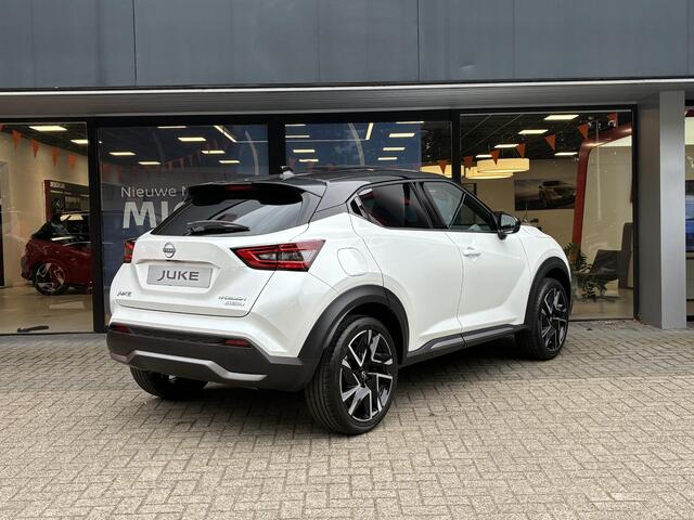 Nissan JUKE 1.0 DIG-T N-Design NIEUW UIT VOORRAAD LEVERBAAR | Verwarmbaar stuurwiel | Voorruitverwarming | Stoelverwarming | Navigatiesysteem | Apple CarPlay & Android Auto | Parkeersensoren voor- en achter | Climate Control | 10 jaar fabrieksgarantie