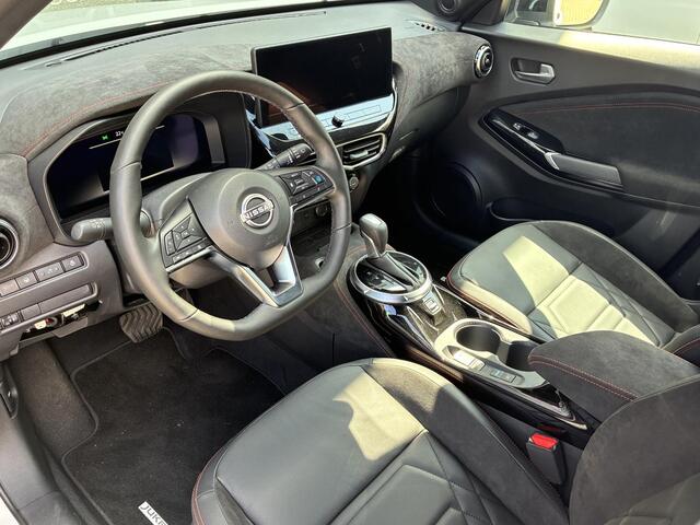 Nissan JUKE 1.6 Hybrid Redline Edition NIEUW UIT VOORRAAD LEVERBAAR | Parkeersensoren voor- en achter | Lederen bekleding | Stoelverwarming | Adaptieve Cruise Control | Stuur- en voorruitverwarming | Navigatiesysteem | Redline Edition | 10 jaar fabrieksgarantie