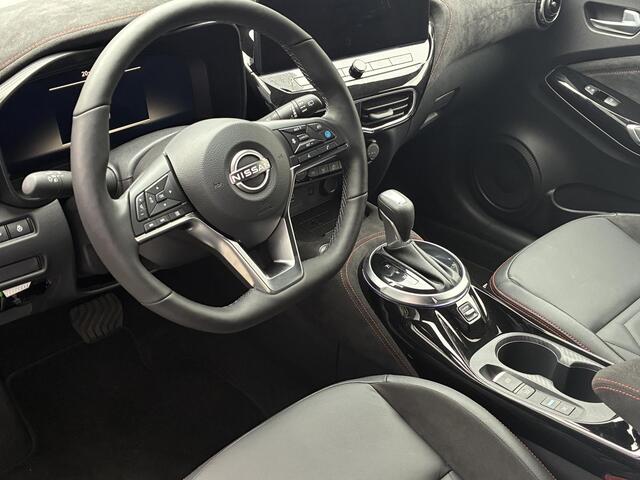 Nissan JUKE 1.6 Hybrid Redline Edition NIEUW UIT VOORRAAD LEVERBAAR | Parkeersensoren voor- en achter | Lederen bekleding | Stoelverwarming | Adaptieve Cruise Control | Stuur- en voorruitverwarming | Navigatiesysteem | Redline Edition | 10 jaar fabrieksgarantie