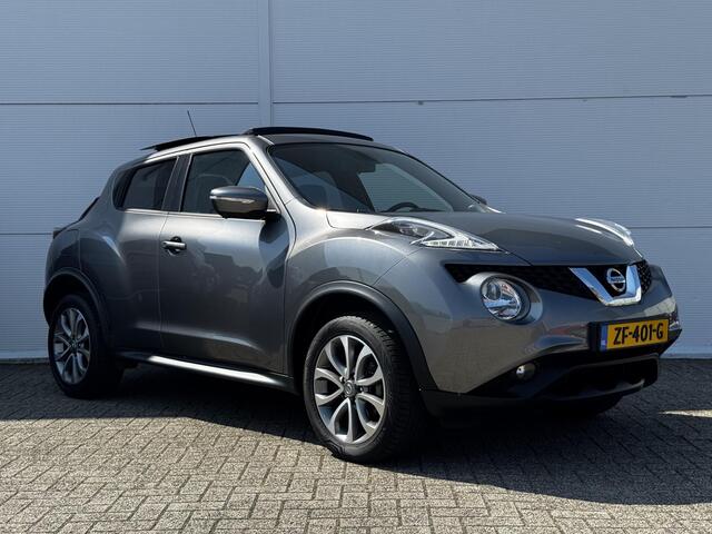 Nissan JUKE 1.6 Tekna / Elektrisch Schuif-/Kanteldak / Panoramadak / Navigatie / Achteruitrijcamera Rondomzicht / Cruise Control / Climate Control / Bluetooth / Stoelverwarming / Lane Assist / Keyless / DAB /