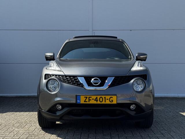 Nissan JUKE 1.6 Tekna / Elektrisch Schuif-/Kanteldak / Panoramadak / Navigatie / Achteruitrijcamera Rondomzicht / Cruise Control / Climate Control / Bluetooth / Stoelverwarming / Lane Assist / Keyless / DAB /