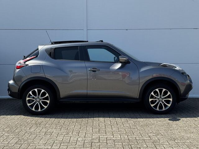 Nissan JUKE 1.6 Tekna / Elektrisch Schuif-/Kanteldak / Panoramadak / Navigatie / Achteruitrijcamera Rondomzicht / Cruise Control / Climate Control / Bluetooth / Stoelverwarming / Lane Assist / Keyless / DAB /
