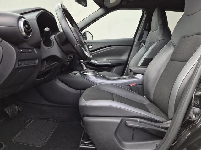 Nissan JUKE 1.6 Hybrid N-Connecta / Fabrieksgarantie tot 03-2027 / Dealer onderhouden / Cruise control / Navigatie via Apple Carplay Android Auto / Achteruitrijcamera / Parkeersensoren voor en achter / Climate control / Keyless Entry/Start /