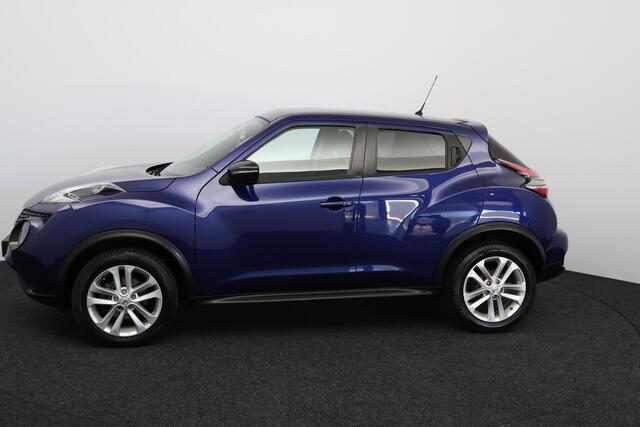 Nissan JUKE 1.2 DIG-T S/S Business Edition/ Camera/ 17'' LMV/ Navi/ Bluetooth/ Clima/ Cruise/ Elek. pakket/ Isofix/ Multi. LEDER. Stuur/ Mistl./ Extra getint glas/ LED Dagrijverl.