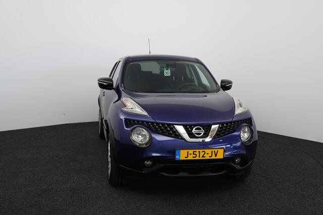 Nissan JUKE 1.2 DIG-T S/S Business Edition/ Camera/ 17'' LMV/ Navi/ Bluetooth/ Clima/ Cruise/ Elek. pakket/ Isofix/ Multi. LEDER. Stuur/ Mistl./ Extra getint glas/ LED Dagrijverl.