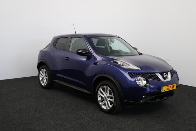 Nissan JUKE 1.2 DIG-T S/S Business Edition/ Camera/ 17'' LMV/ Navi/ Bluetooth/ Clima/ Cruise/ Elek. pakket/ Isofix/ Multi. LEDER. Stuur/ Mistl./ Extra getint glas/ LED Dagrijverl.