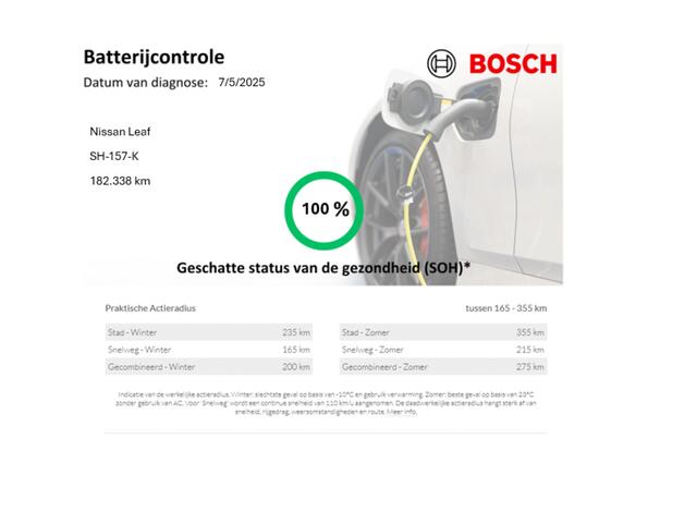 Nissan LEAF 2.Zero Edition 40kWh - Camera, Stoel/stuur verwarm. SOH 100%