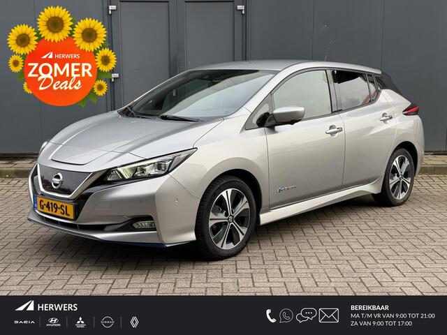 Nissan LEAF 3.Zero Limited Edition 62 kWh / Dealer Onderhouden / Origineel Nederlands / Parkeersensoren Voor + Achter / Lederen Bekleding / Privacy Glass / Adaptieve Cruise Control / Climate Control / Navigatie / Stoel- & Stuurverwarming / Apple Carplay + Android Aut