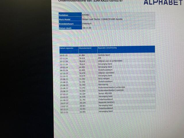 Nissan LEAF Acenta 40 kWh - Carplay, Camera, Navi, Cruise, Stoelverw.