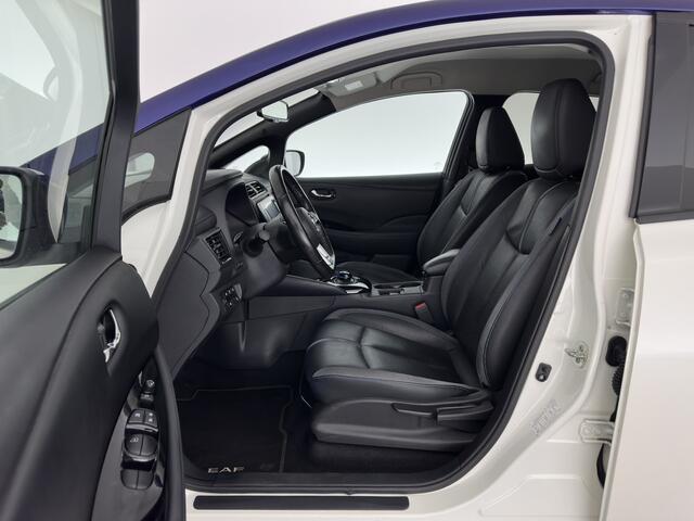 Nissan LEAF e+ Tekna 62 kWh {SOH-95%} (INCL-BTW) *Aut.*LEATHER-MICROFIBRE | FULL-LED | ADAPTIVE-CRUISE | BOSE-AUDIO | TOP-VIEW | DAB | KEYLESS | NAVI-FULLMAP | DAB | HEATED-COMFORTSEATS | BLIND-SPOT | PRIVACY-GLASS | 17''ALU*