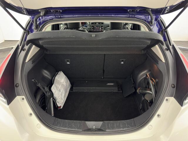 Nissan LEAF e+ Tekna 62 kWh {SOH-95%} (INCL-BTW) *Aut.*LEATHER-MICROFIBRE | FULL-LED | ADAPTIVE-CRUISE | BOSE-AUDIO | TOP-VIEW | DAB | KEYLESS | NAVI-FULLMAP | DAB | HEATED-COMFORTSEATS | BLIND-SPOT | PRIVACY-GLASS | 17''ALU*